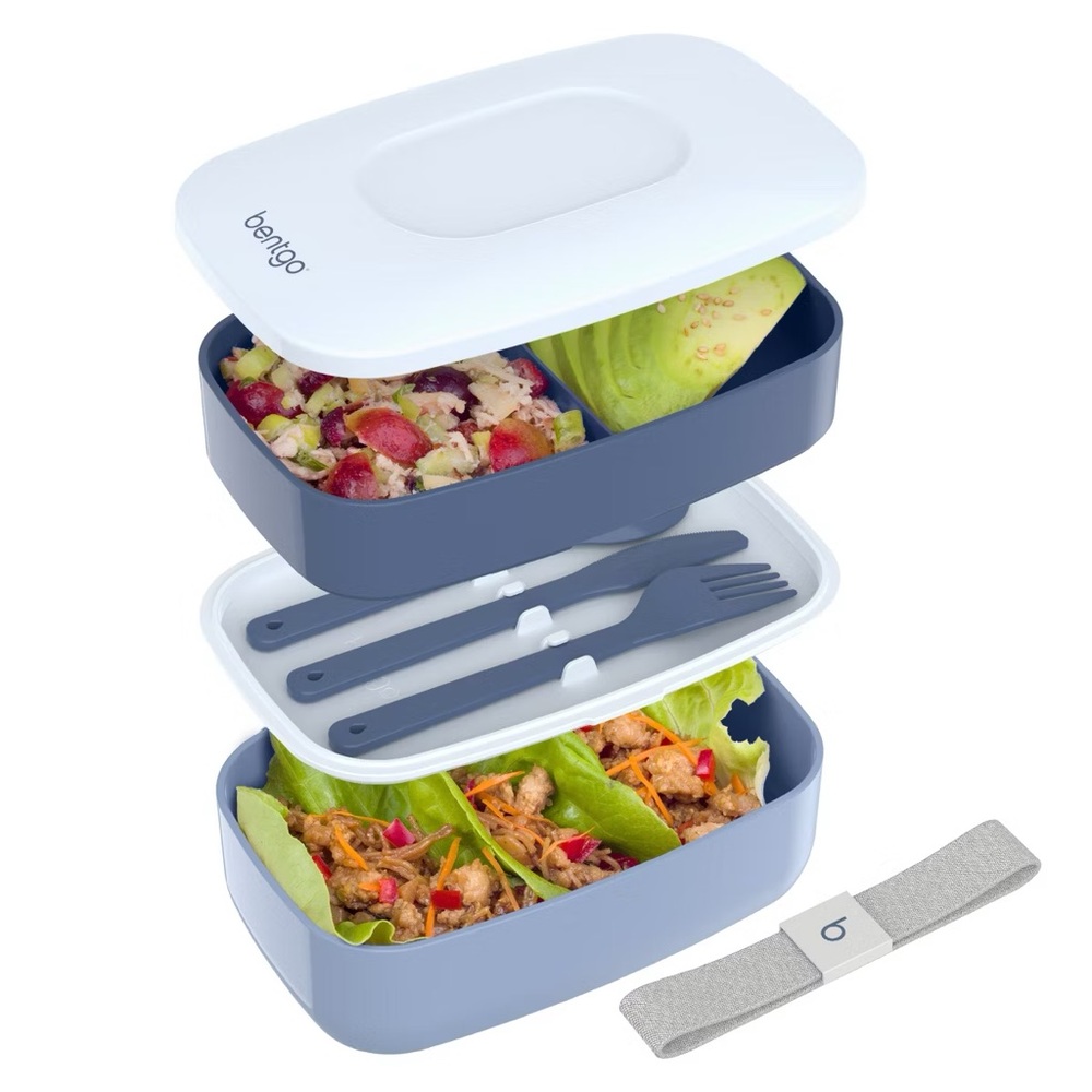 Bentgo Classic All-in-One Stackable Lunch Box Container with Built in Flatware
